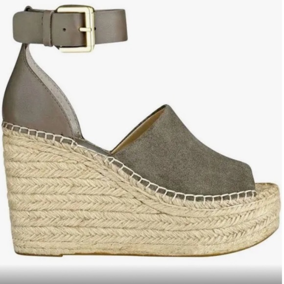 Marc Fisher Adalyn Olive Suede Espadrille Sandals 8.5M - Picture 12 of 12